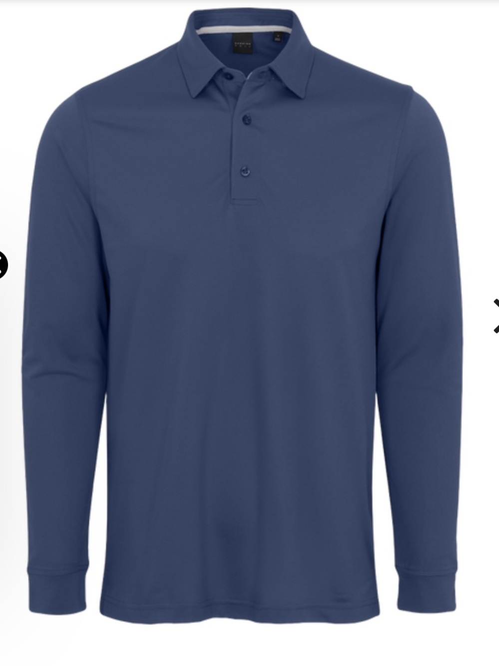 Long Sleeve Polo Shirt in indigo - Classic Men's Performance Top
